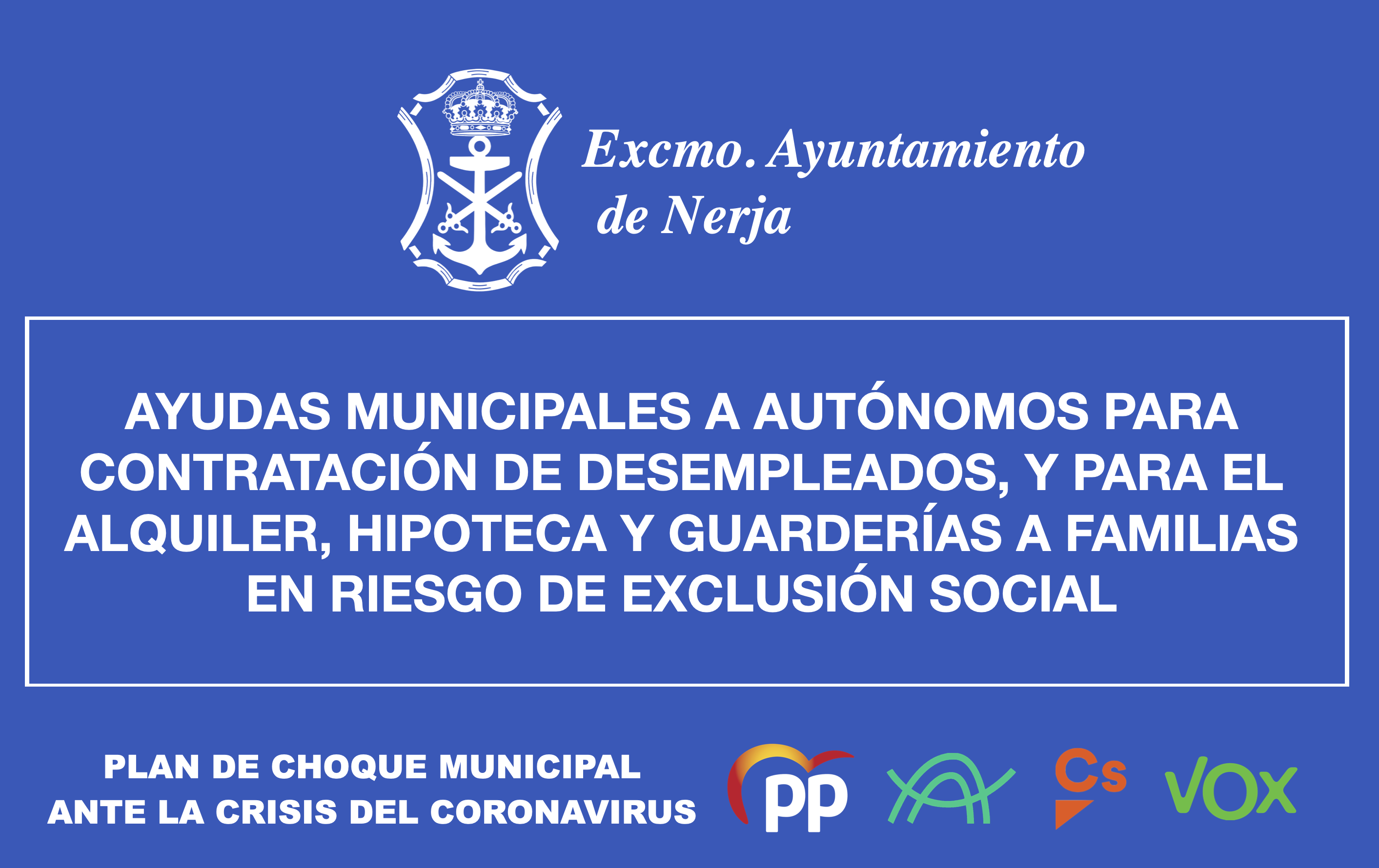 Abierto El Plazo Para Solicitar Nuevas Ayudas Municipales Para La Contratacion De Desempleados El Pago De Hipoteca Alquiler Y Guarderias Plan De Choque Ayuntamiento De Nerja