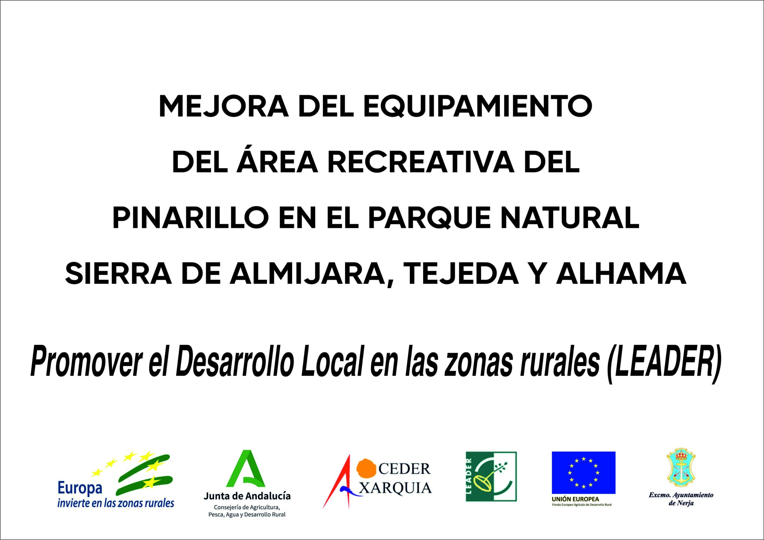  MEJORA DEL EQUIPAMIENTO DEL ÁREA RECREATIVA DEL PINARILLO EN EL PARQUE NATURAL SIERRA DE ALMIJARA, TEJEDA Y ALHAMA