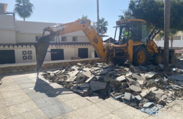 Iniciadas las obras de reurbanización del acerado sur de la calle María Garralón “Julia”