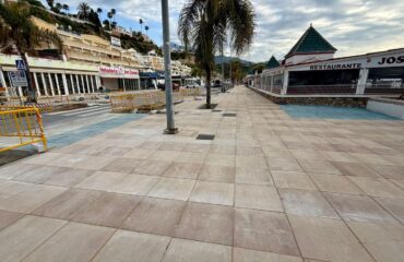 Las obras de reurbanización del acerado sur de la calle María Garralón “Julia” avanzan a buen ritmo
